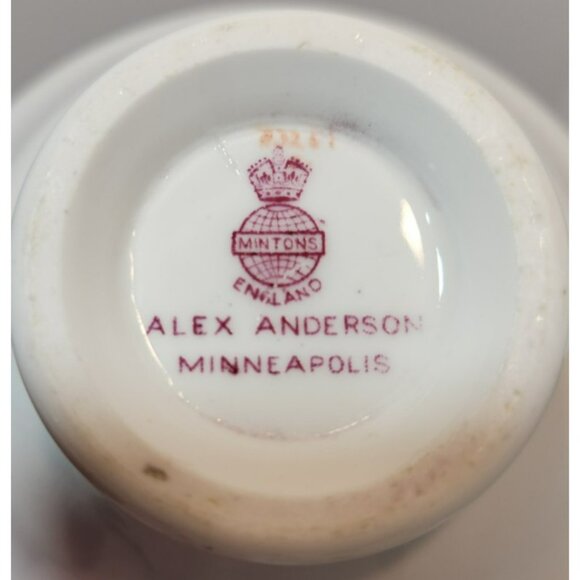 Antique Mintons England Footed Cup & Saucer H3251 Gold Encrusted Band Cream Rim - Picture 14 of 16